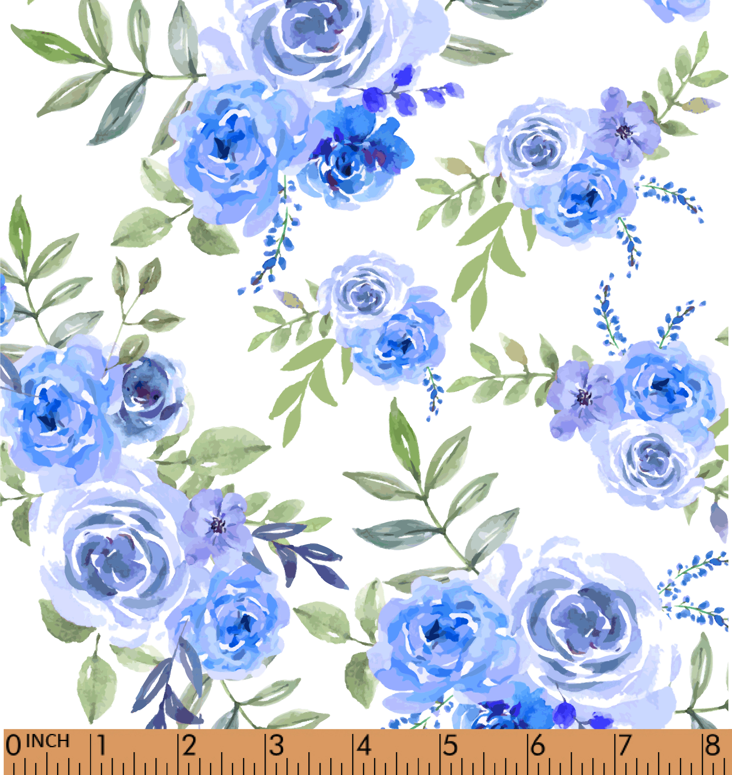 WB4.0- Blue floral windbreaker fabric
